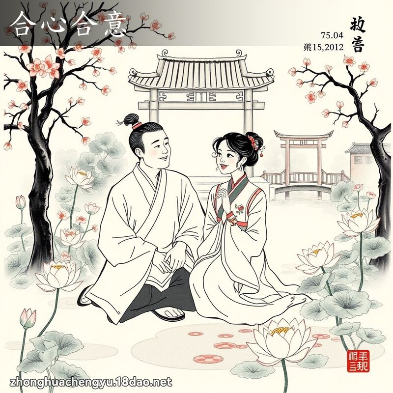 合心合意 - 中華成語配圖