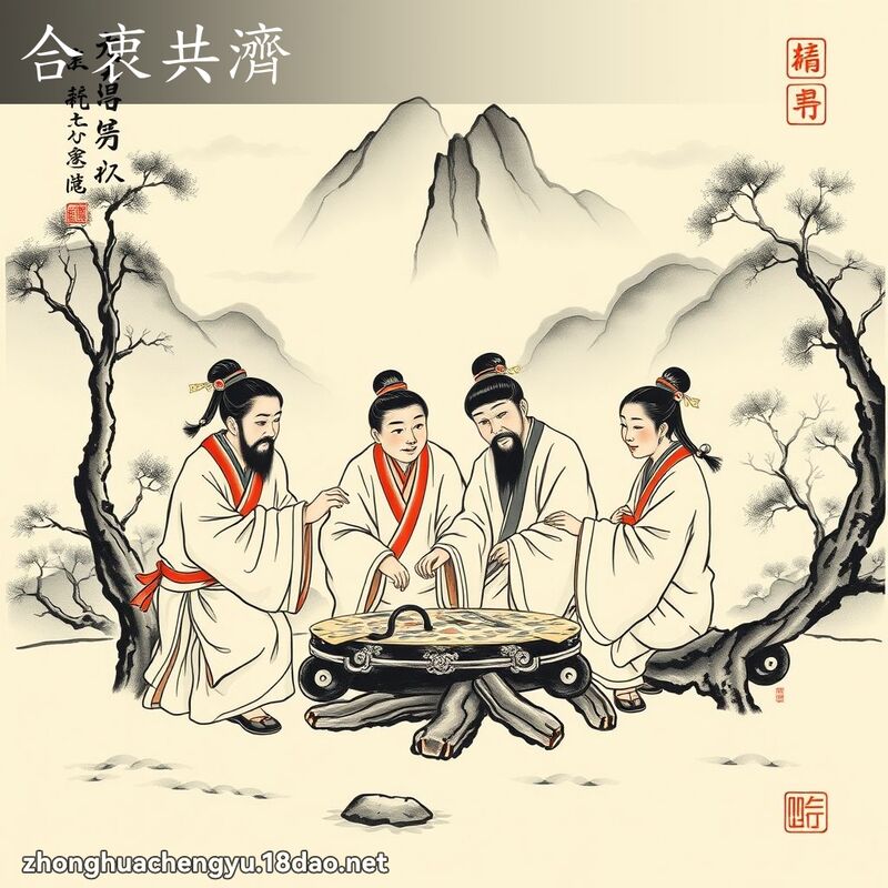 合衷共濟 - 中華成語配圖
