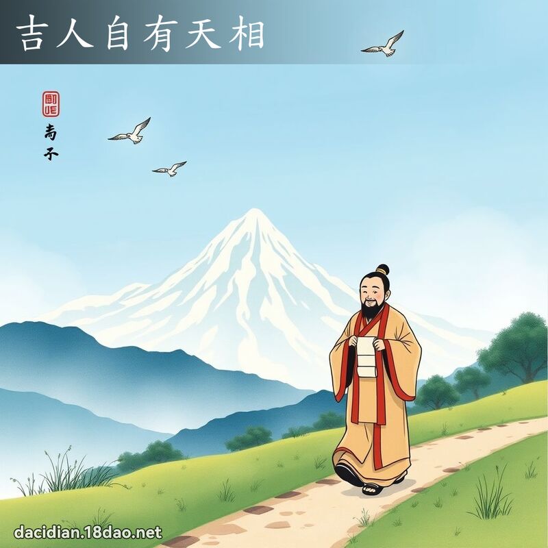 吉人自有天相 - 中華成語配圖
