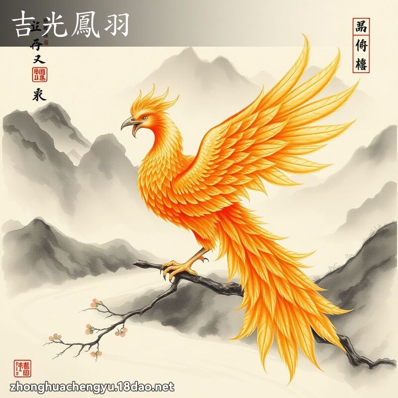 吉光鳳羽 - 中華成語配圖