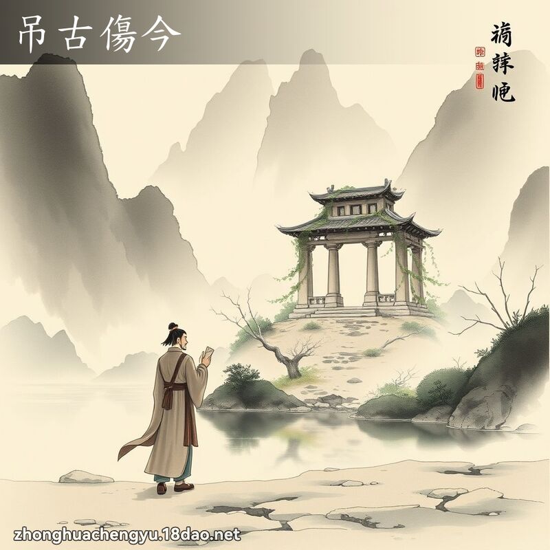 吊古傷今 - 中華成語配圖