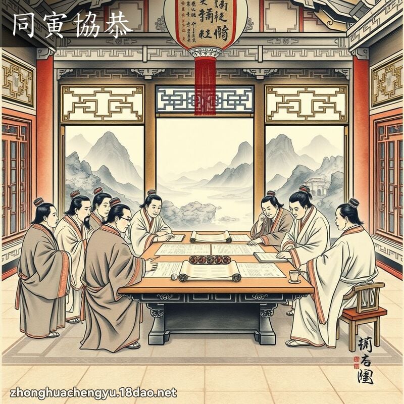 同寅協恭 配图