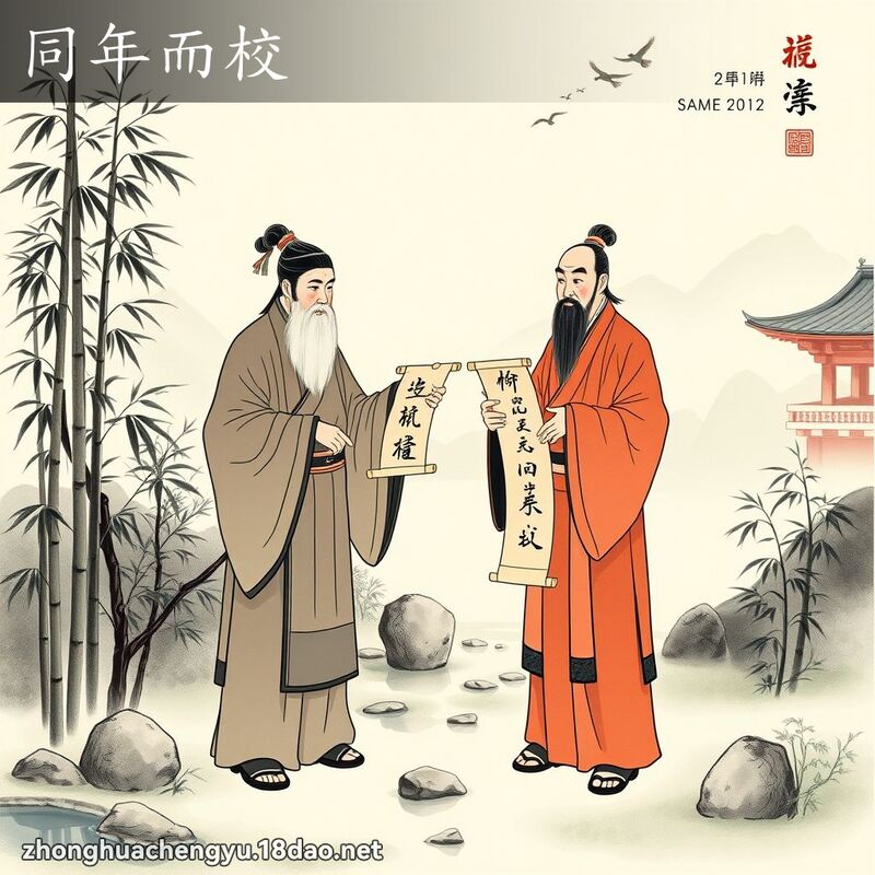 同年而校 配图
