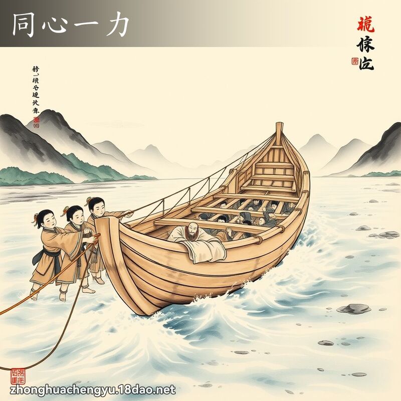 同心一力 配图