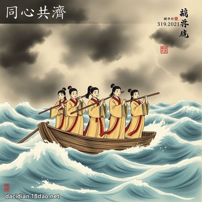 同心共濟 - 中華成語配圖