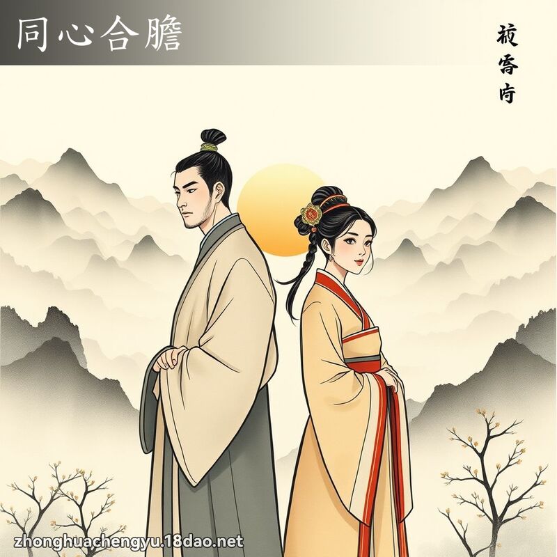 同心合膽 配图