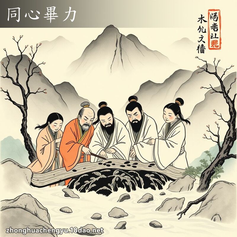 同心畢力 配图