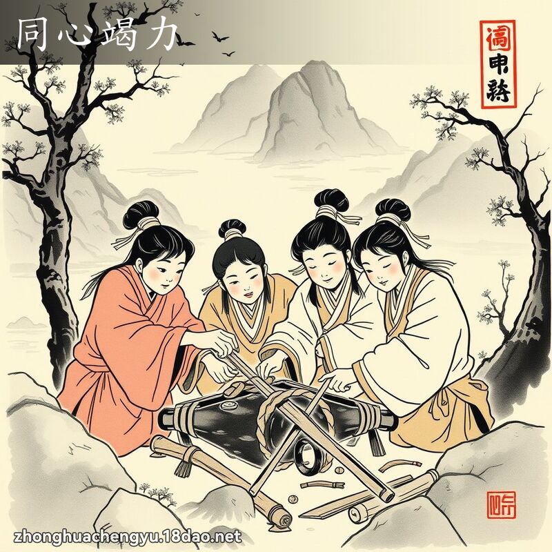 同心竭力 配图