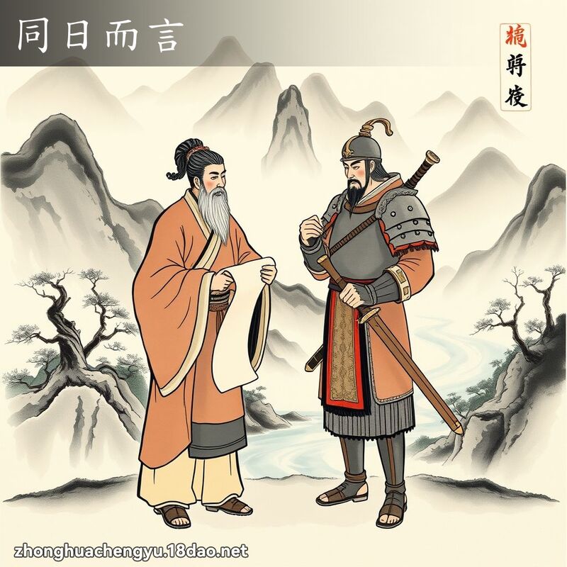同日而言 配图