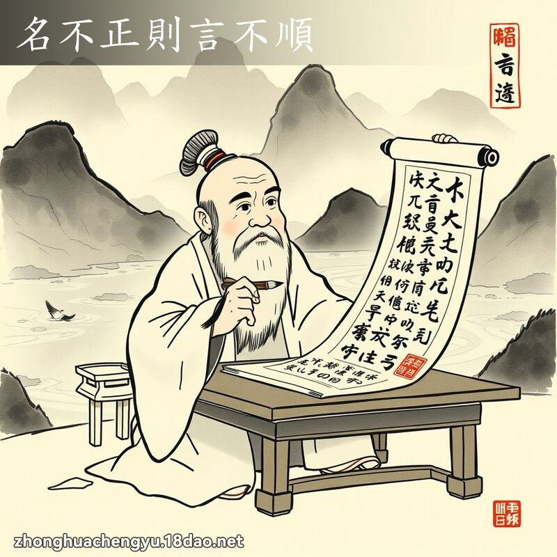 名不正则言不顺 - 中华成语配图