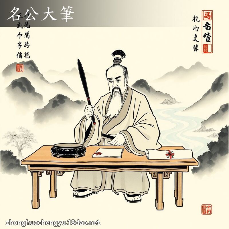 名公大筆 配图