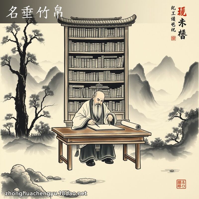 名垂竹帛 配图