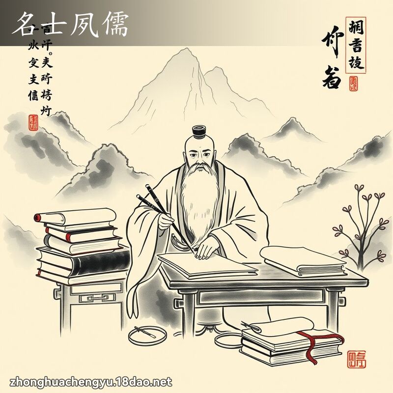名士夙儒 配图