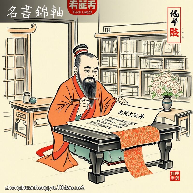 名书锦轴 配图