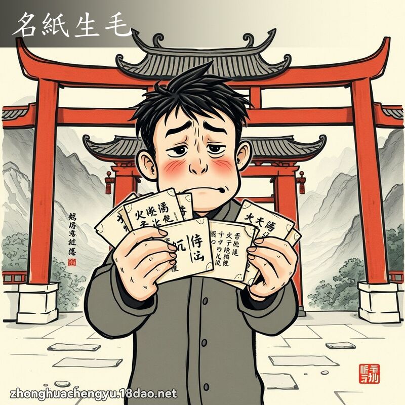 名纸生毛 配图
