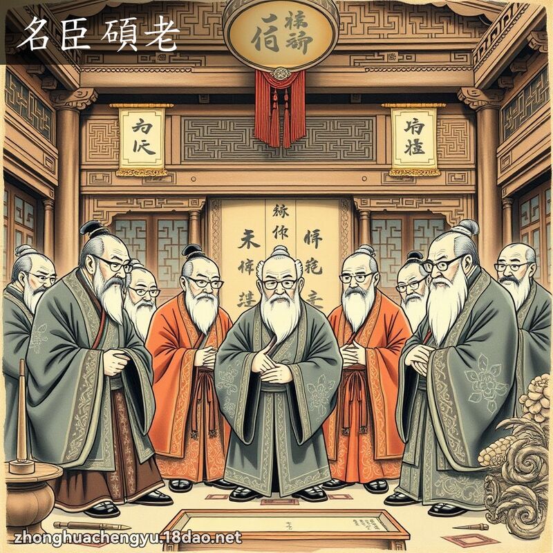 名臣硕老 配图