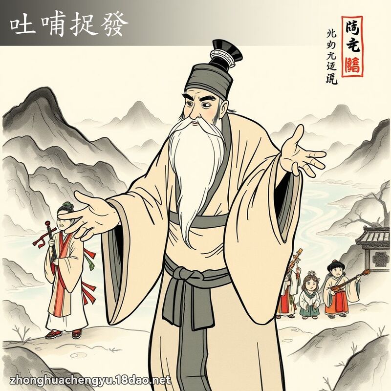 吐哺捉发 配图