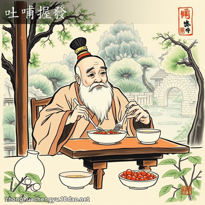吐哺握发 配图