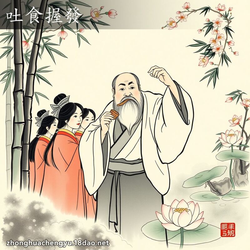 吐食握发 配图
