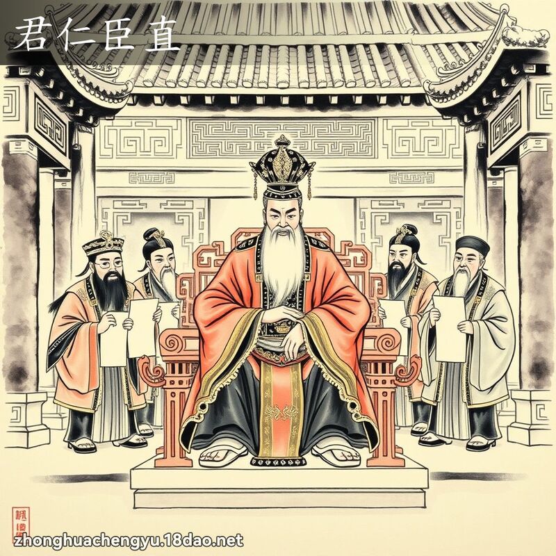 君仁臣直 配图
