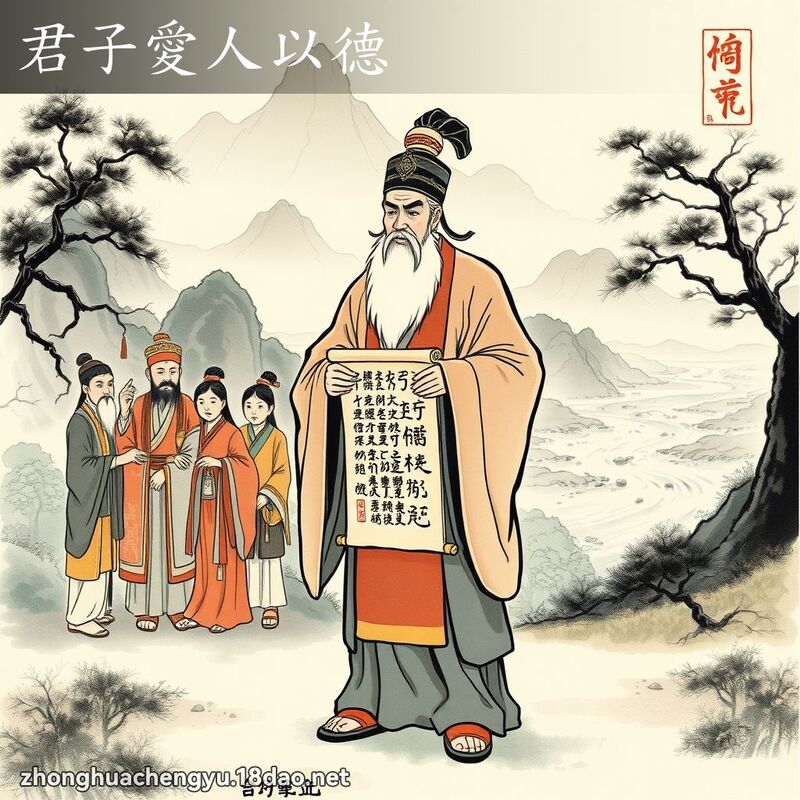 君子愛人以德 配图