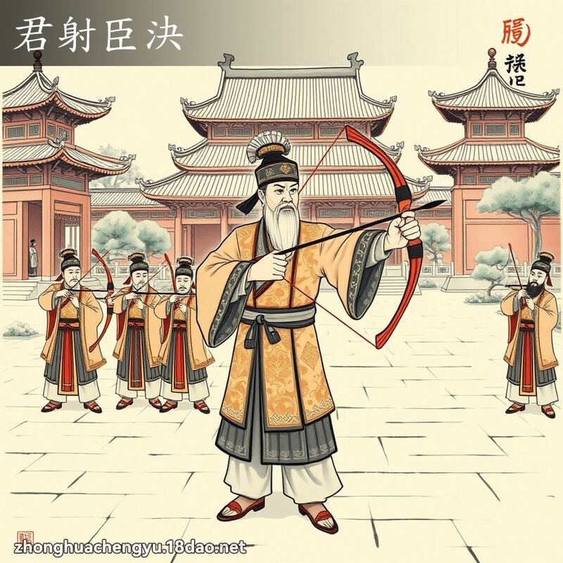 君射臣決 配图