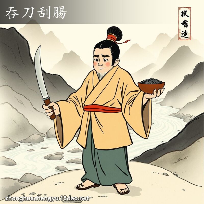吞刀刮腸 配图