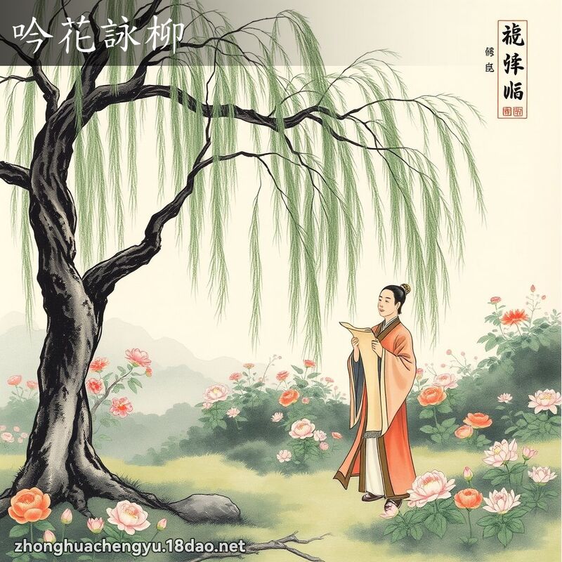 吟花咏柳 - 中华成语配图