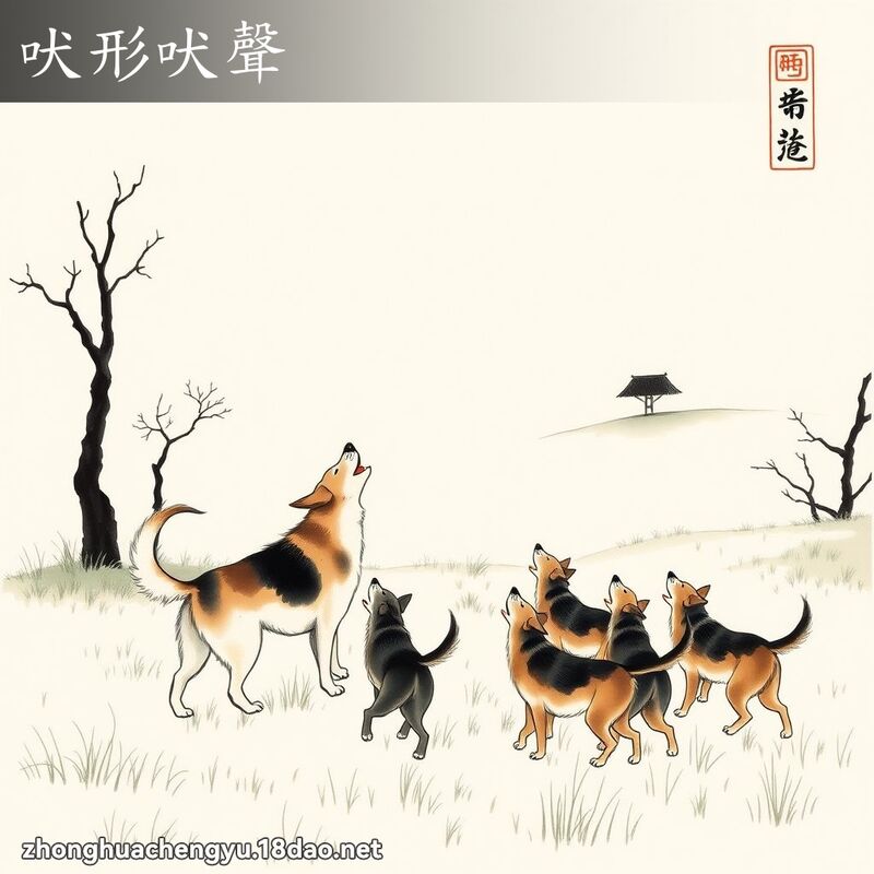 吠形吠声 - 中华成语配图
