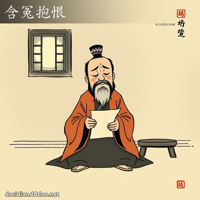 含冤抱恨 - 中華成語配圖