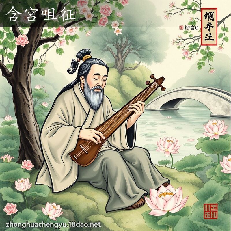含宫咀征 - 中华成语配图