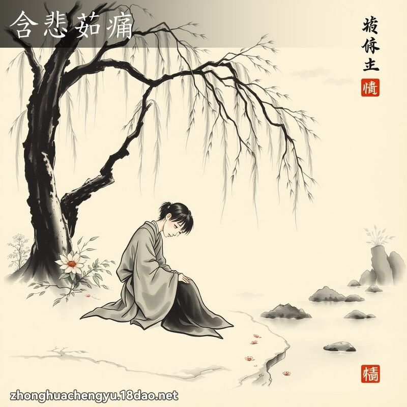 含悲茹痛 - 中華成語配圖