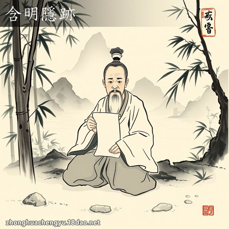含明隱跡 配图