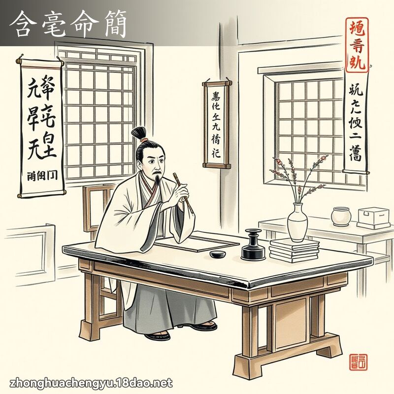 含毫命簡 配图