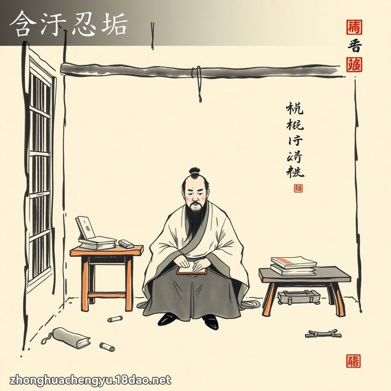 含汙忍垢 - 中华成语配图