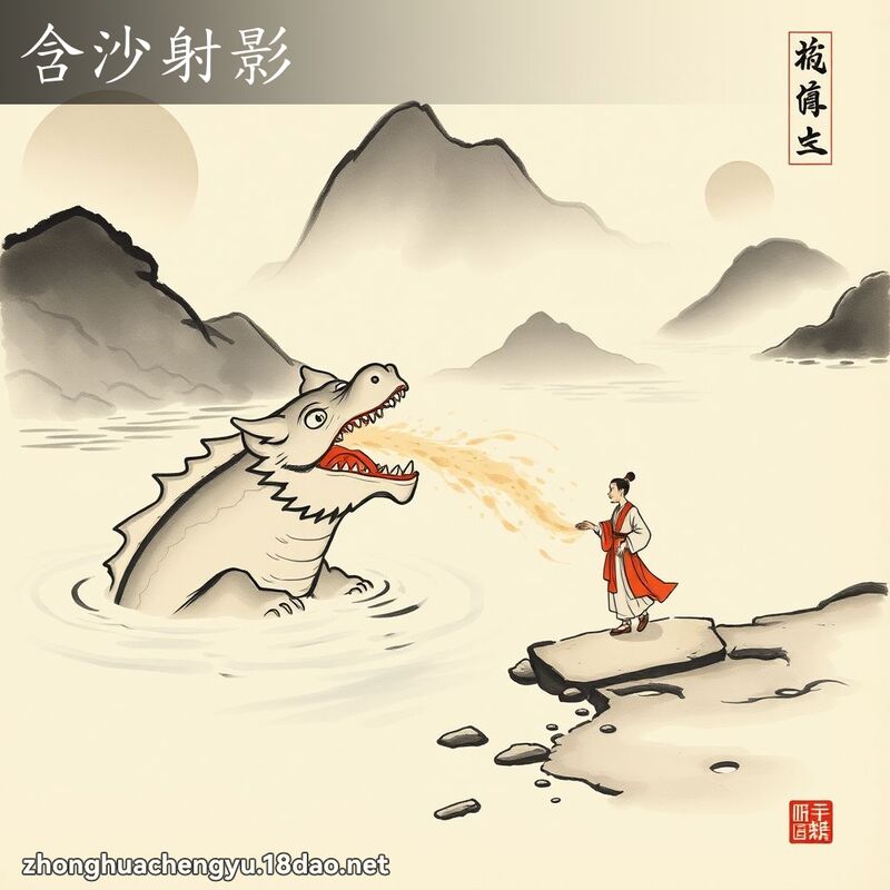 含沙射影 - 中华成语配图