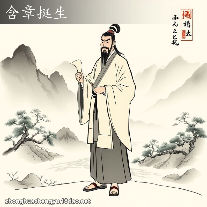 含章挺生 配图