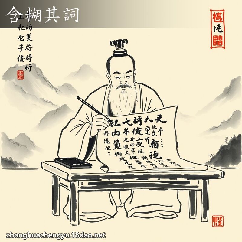含糊其詞 配图