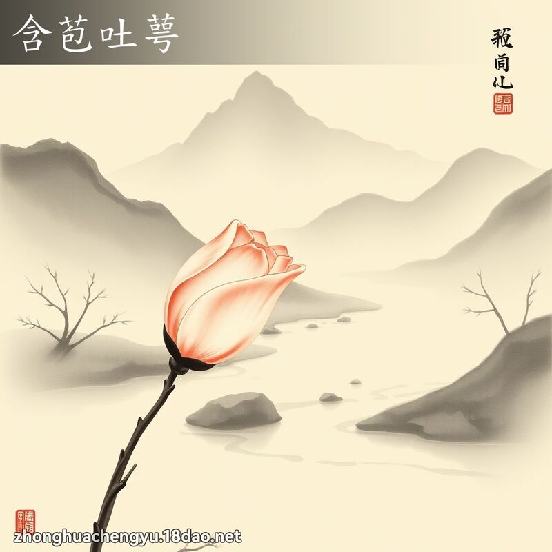 含苞吐萼 配图