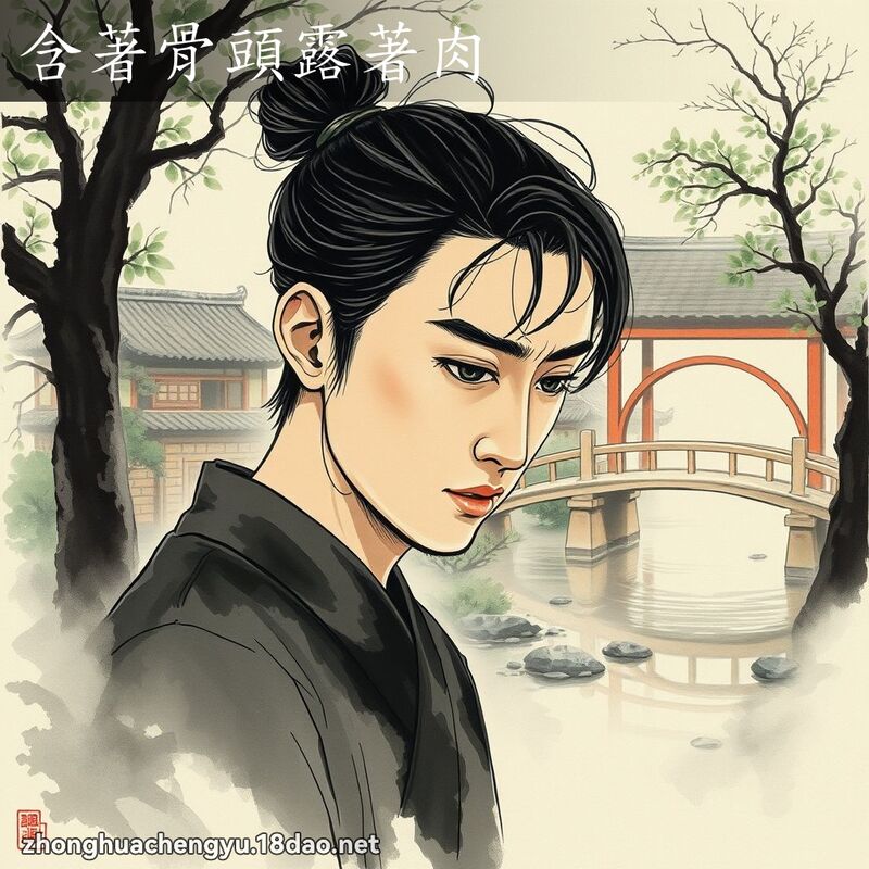 含著骨頭露著肉 配图