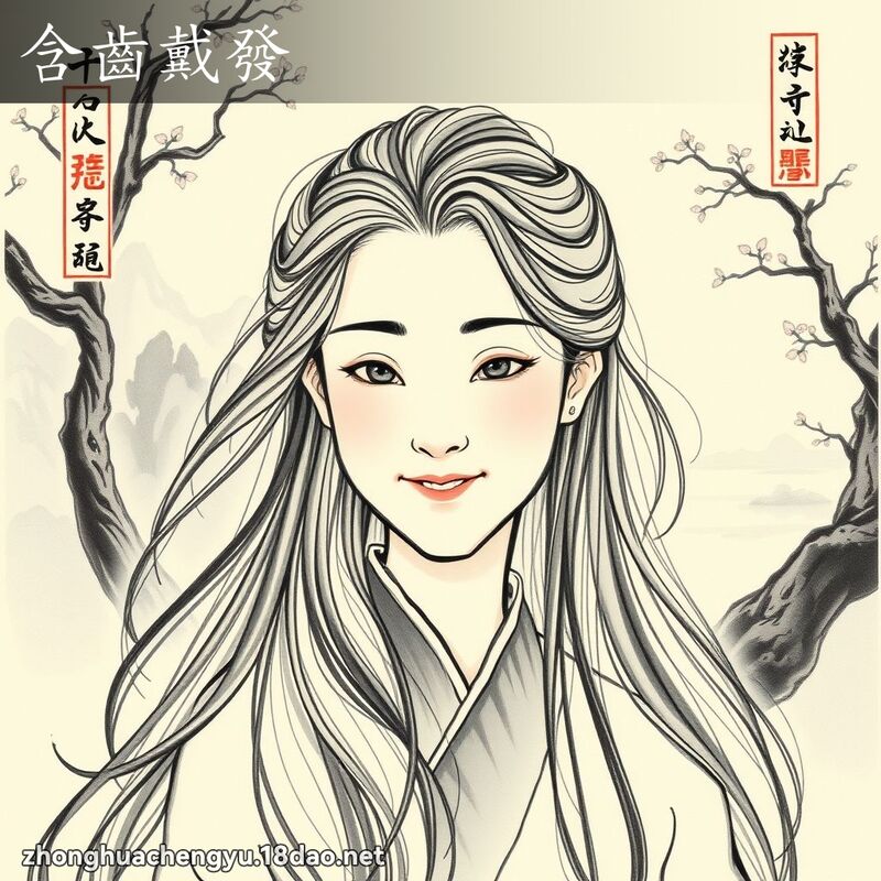 含齒戴發 配图