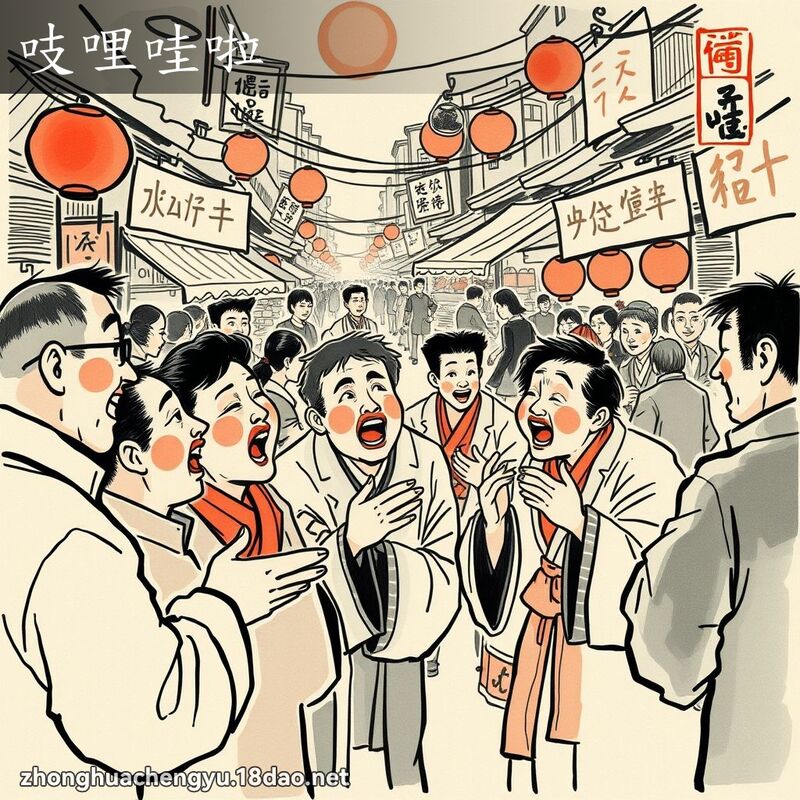 吱哩哇啦 配图