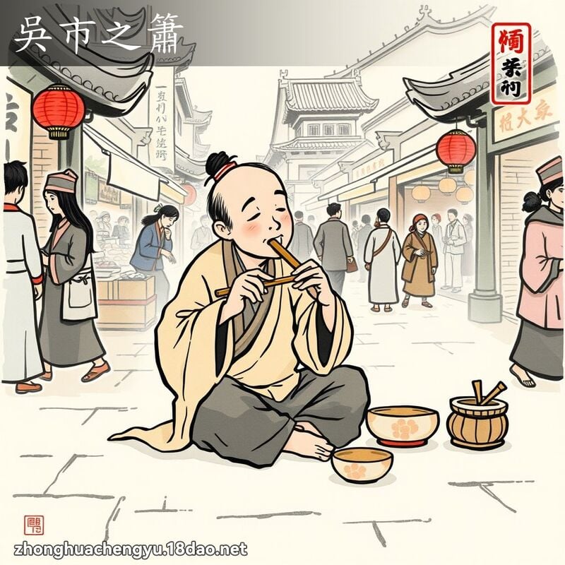 吳市之簫 配图