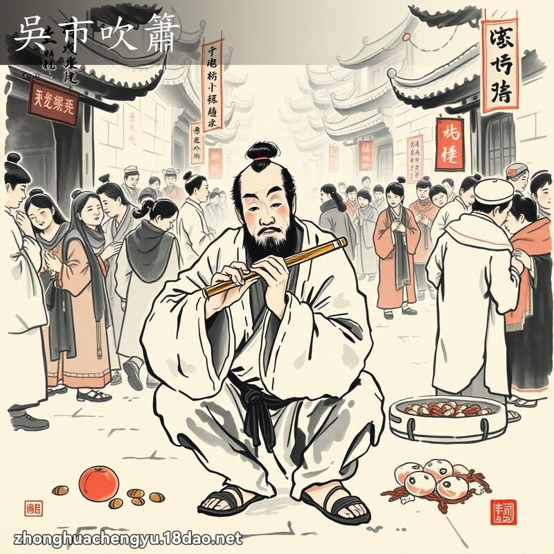 吳市吹簫 配图