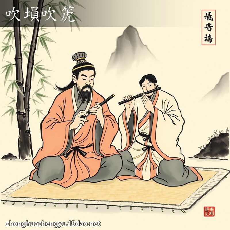 吹塤吹箎 配图