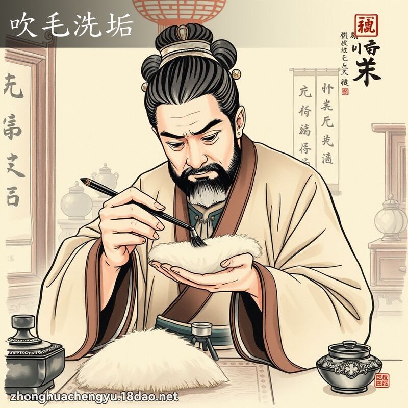 吹毛洗垢 配图