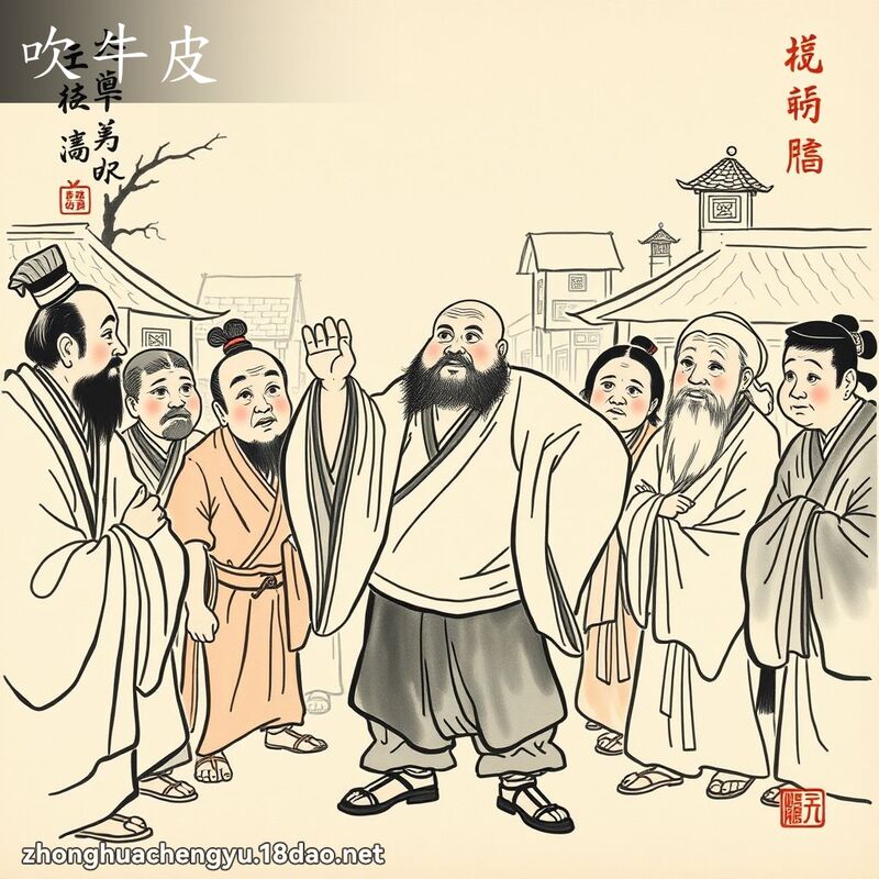 吹牛皮 配图