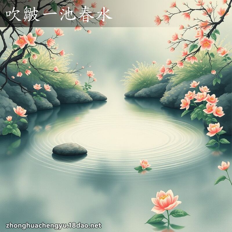 吹皺一池春水 配图