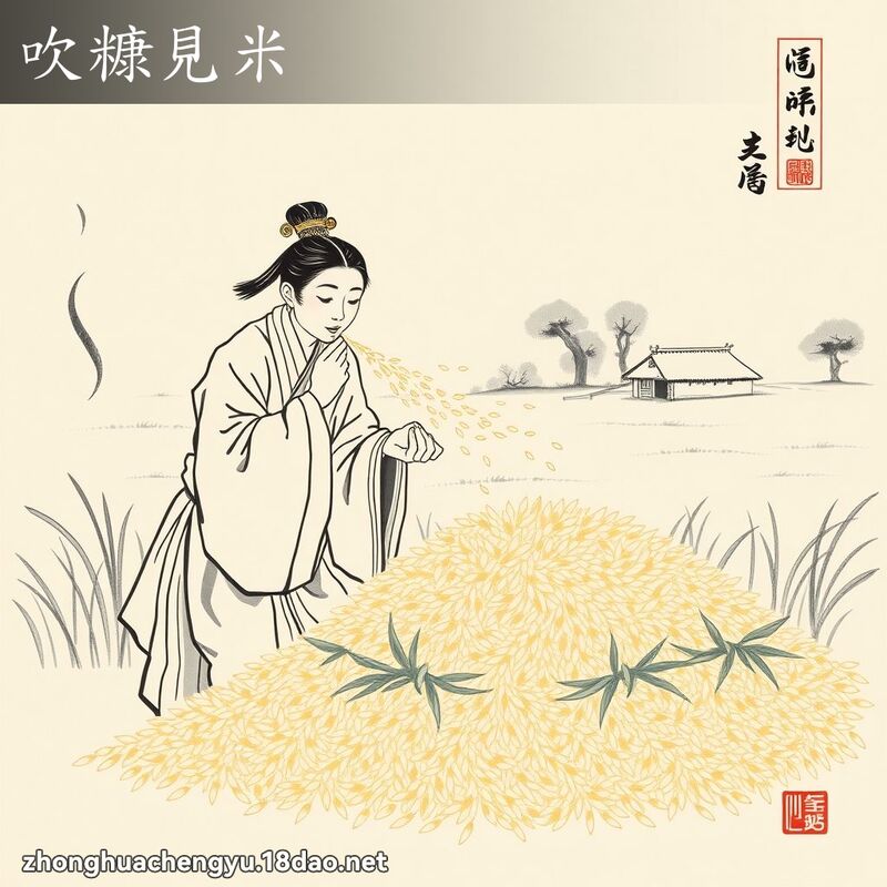 吹糠見米 配图