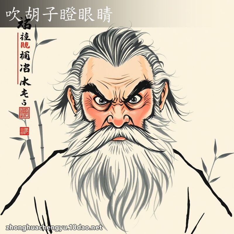 吹胡子瞪眼睛 配图